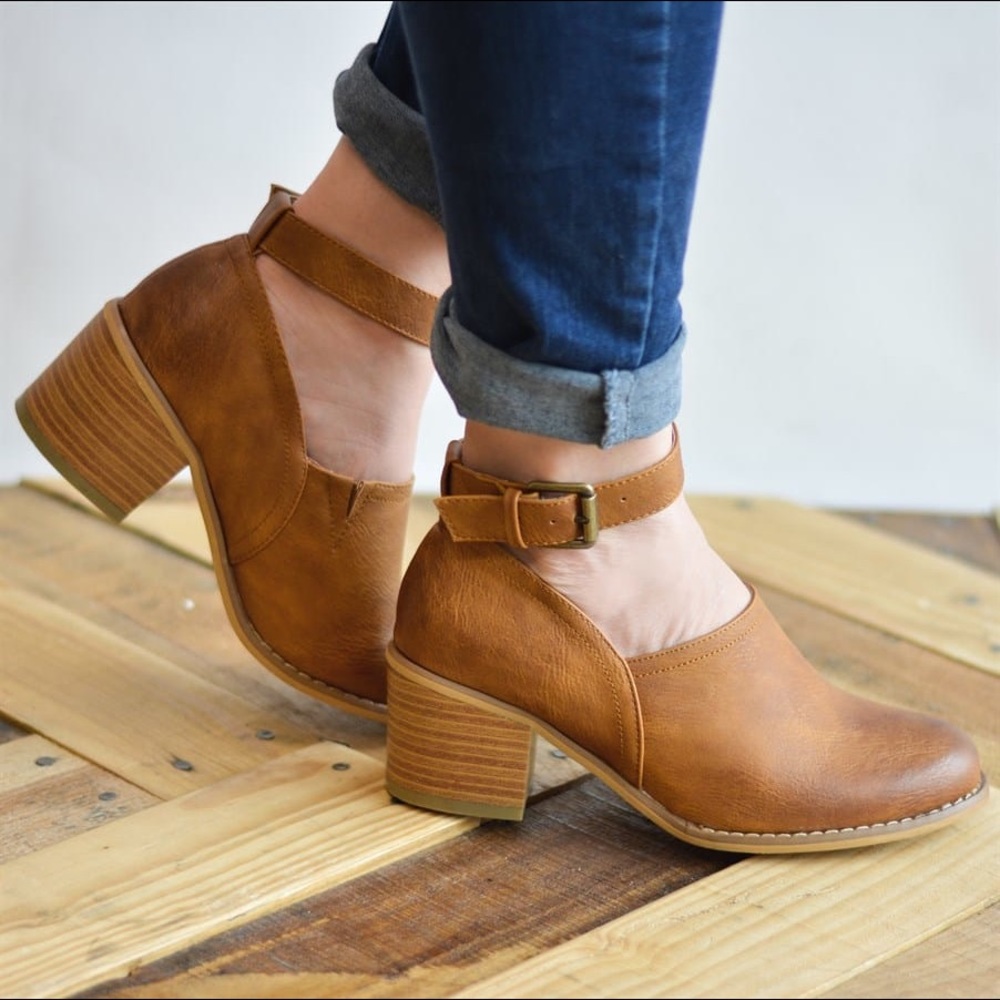 Wood Stacked Heel Clogs